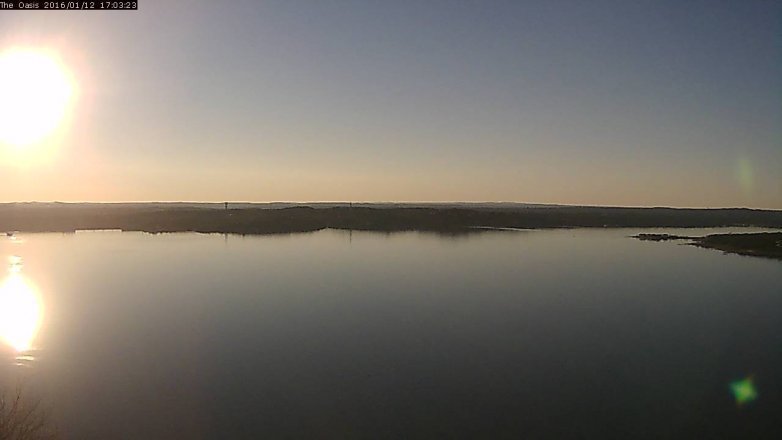Lake Travis webcam, January 12, 2016 4:10 PM CT