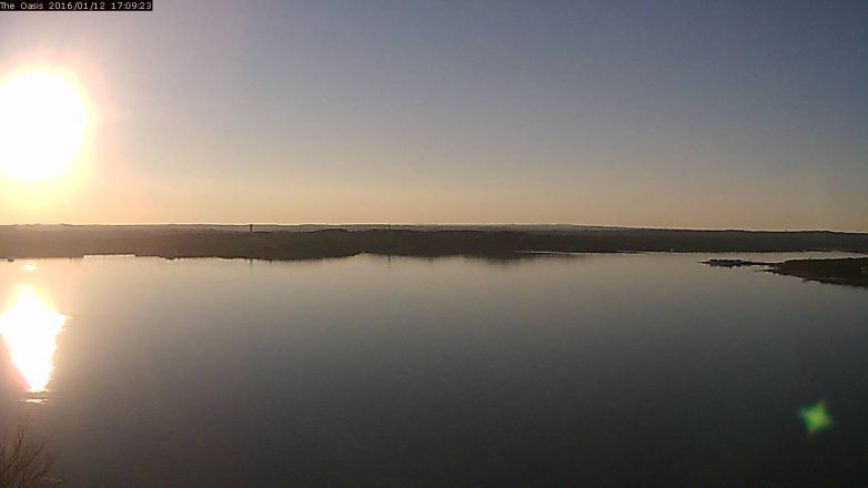 Lake Travis webcam, January 12, 2016 4:15 PM CT