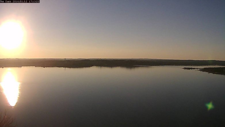 Lake Travis webcam, January 12, 2016 4:20 PM CT
