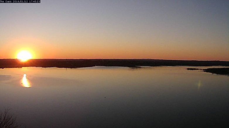 Lake Travis webcam, January 12, 2016 4:50 PM CT