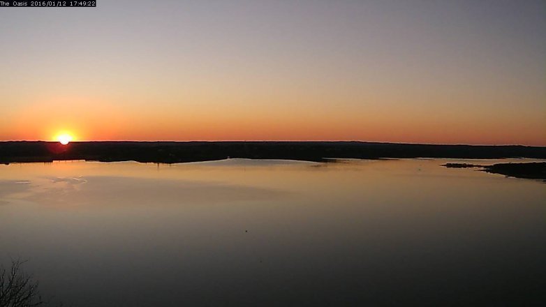 Lake Travis webcam, January 12, 2016 4:55 PM CT