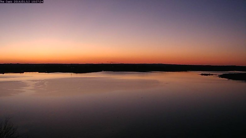 Lake Travis webcam, January 12, 2016 5:15 PM CT
