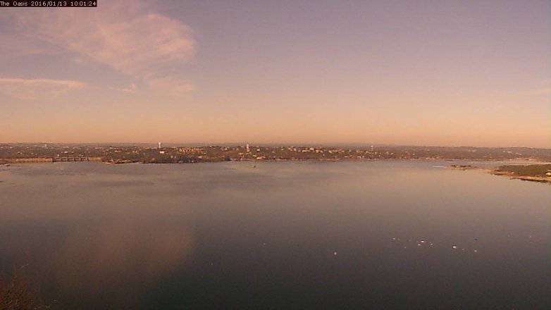 Lake Travis webcam, January 13, 2016 9:05 AM CT