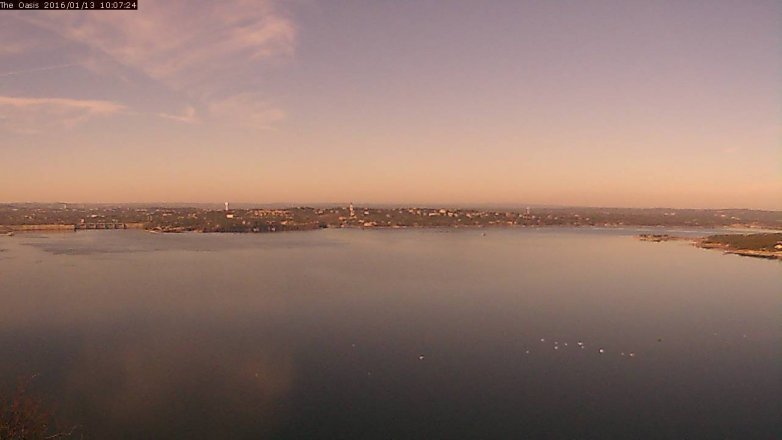 Lake Travis webcam, January 13, 2016 9:15 AM CT