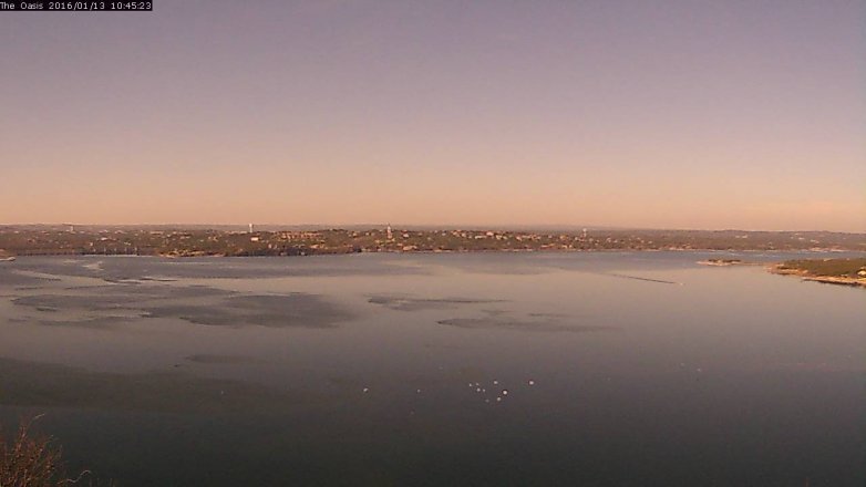 Lake Travis webcam, January 13, 2016 9:50 AM CT