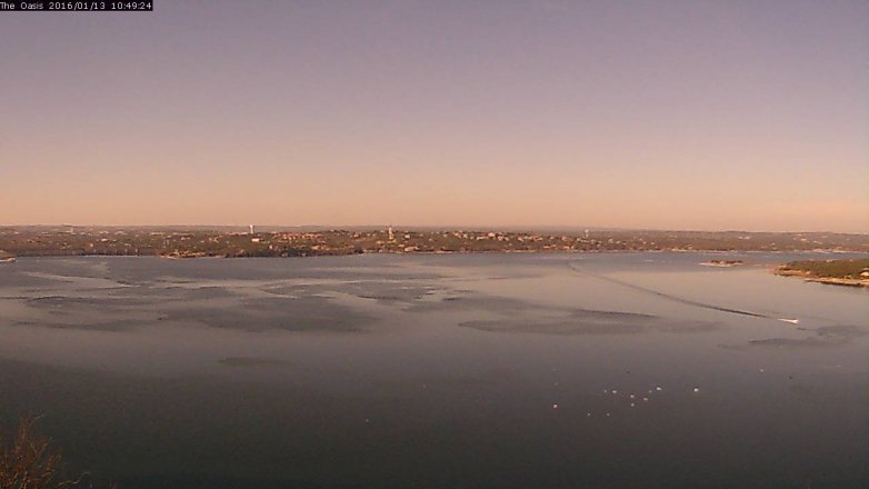 Lake Travis webcam, January 13, 2016 9:55 AM CT