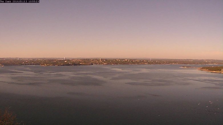 Lake Travis webcam, January 13, 2016 10:00 AM CT