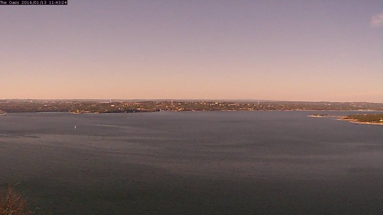 Lake Travis webcam, January 13, 2016 10:50 AM CT