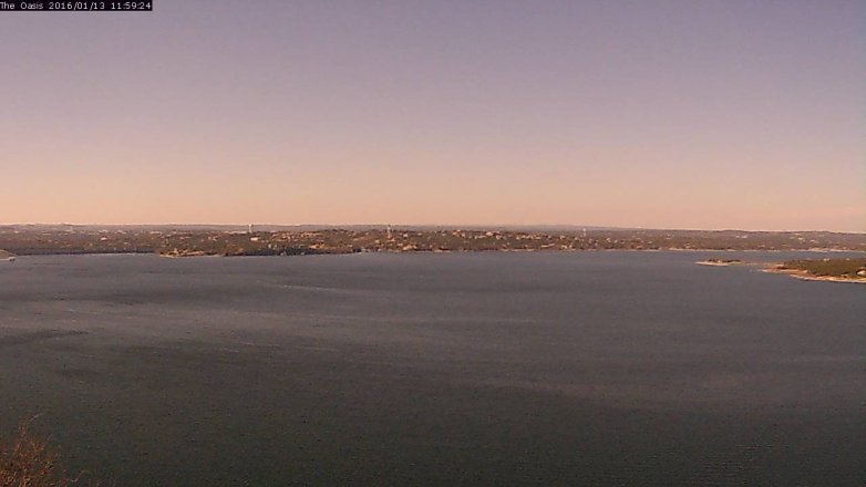 Lake Travis webcam, January 13, 2016 11:05 AM CT