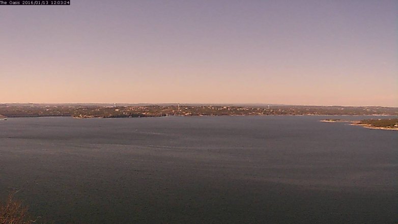 Lake Travis webcam, January 13, 2016 11:10 AM CT