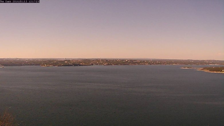 Lake Travis webcam, January 13, 2016 11:25 AM CT
