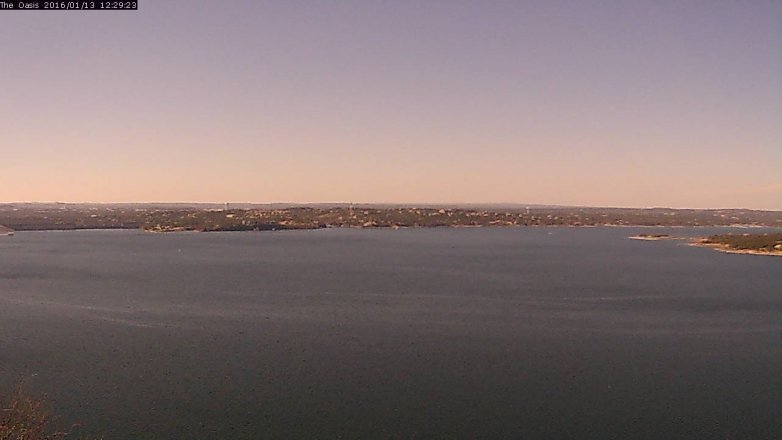 Lake Travis webcam, January 13, 2016 11:35 AM CT