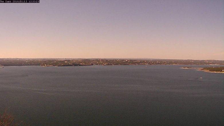 Lake Travis webcam, January 13, 2016 11:40 AM CT
