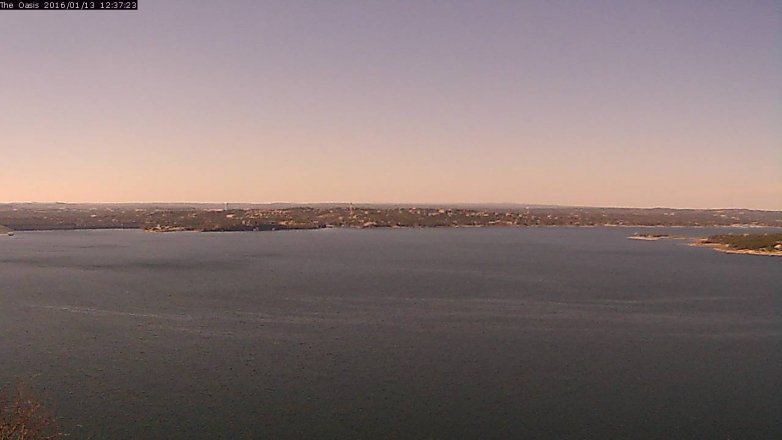 Lake Travis webcam, January 13, 2016 11:45 AM CT