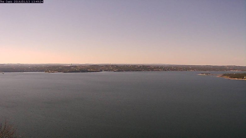 Lake Travis webcam, January 13, 2016 12:55 PM CT