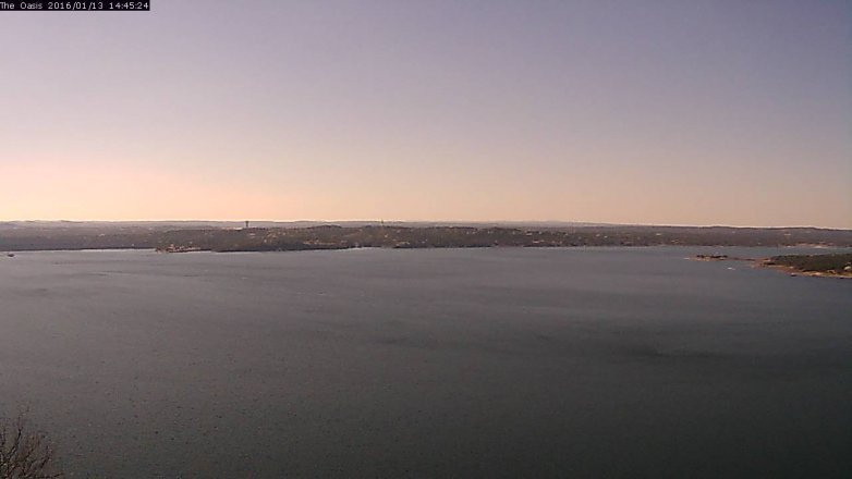 Lake Travis webcam, January 13, 2016 1:50 PM CT