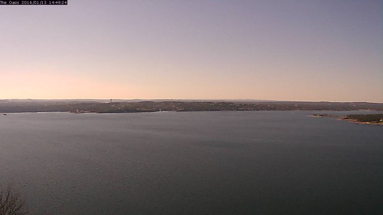 Lake Travis webcam, January 13, 2016 1:55 PM CT