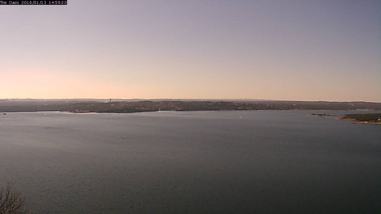 Lake Travis webcam, January 13, 2016 2:05 PM CT