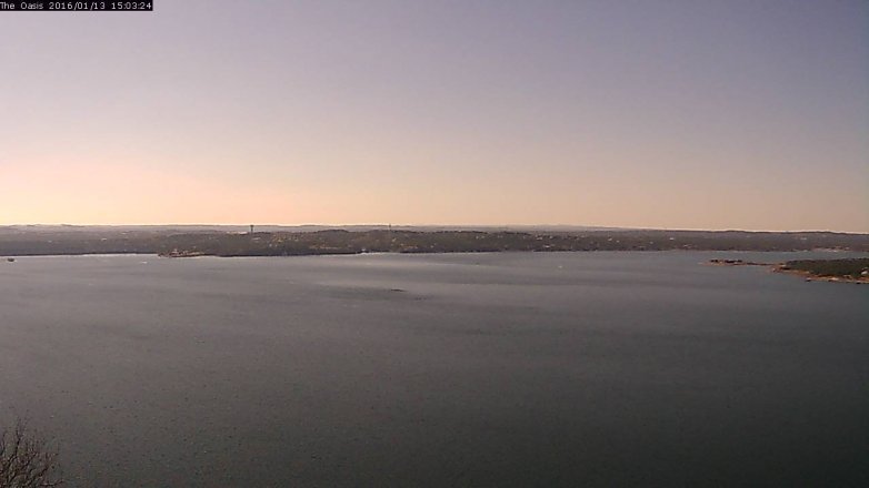 Lake Travis webcam, January 13, 2016 2:10 PM CT