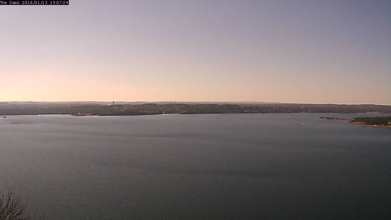 Lake Travis webcam, January 13, 2016 2:15 PM CT