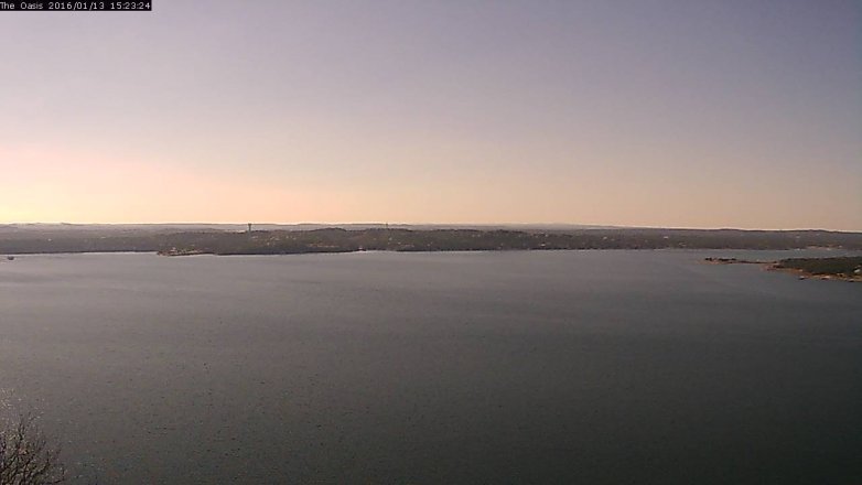 Lake Travis webcam, January 13, 2016 2:30 PM CT