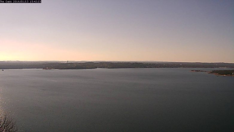 Lake Travis webcam, January 13, 2016 2:50 PM CT