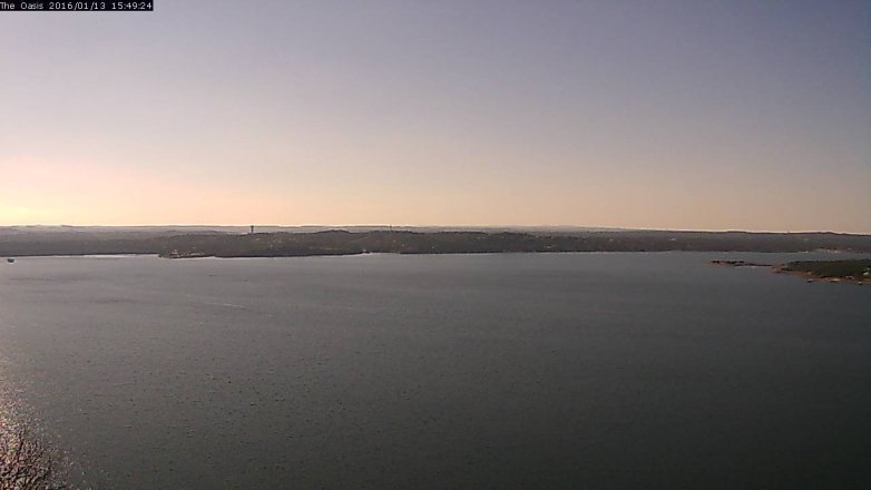 Lake Travis webcam, January 13, 2016 2:55 PM CT