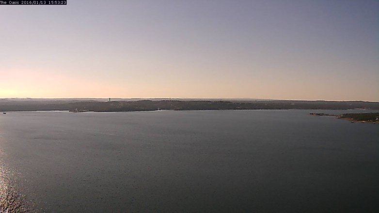 Lake Travis webcam, January 13, 2016 3:00 PM CT