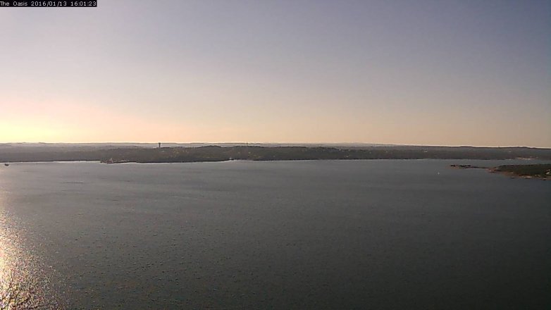 Lake Travis webcam, January 13, 2016 3:10 PM CT