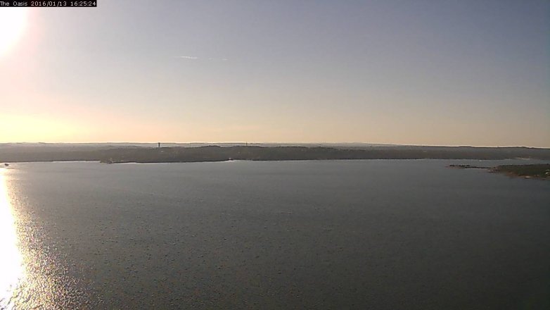 Lake Travis webcam, January 13, 2016 3:30 PM CT