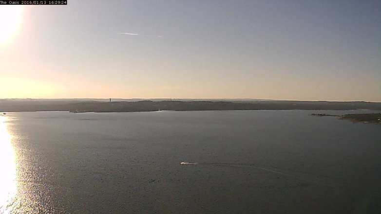 Lake Travis webcam, January 13, 2016 3:35 PM CT
