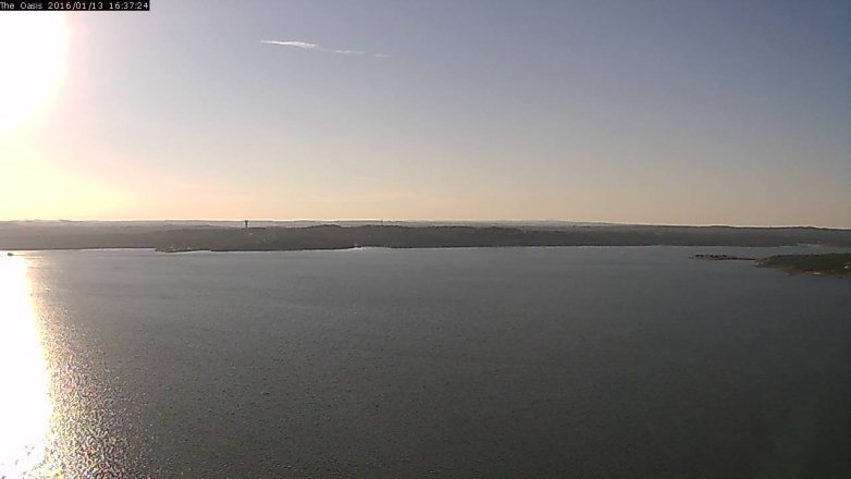 Lake Travis webcam, January 13, 2016 3:45 PM CT