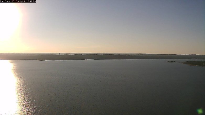 Lake Travis webcam, January 13, 2016 3:55 PM CT