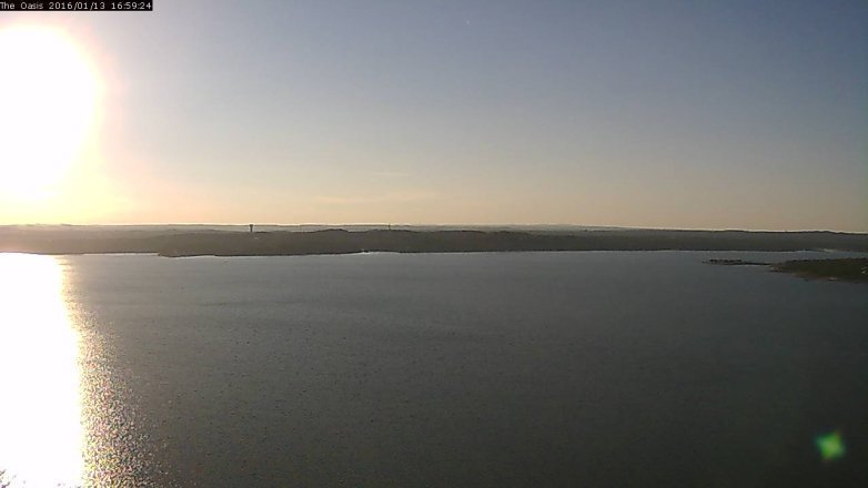 Lake Travis webcam, January 13, 2016 4:05 PM CT