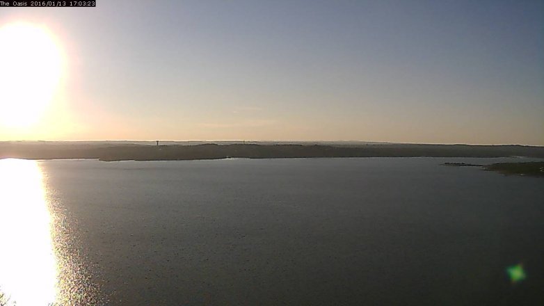Lake Travis webcam, January 13, 2016 4:10 PM CT