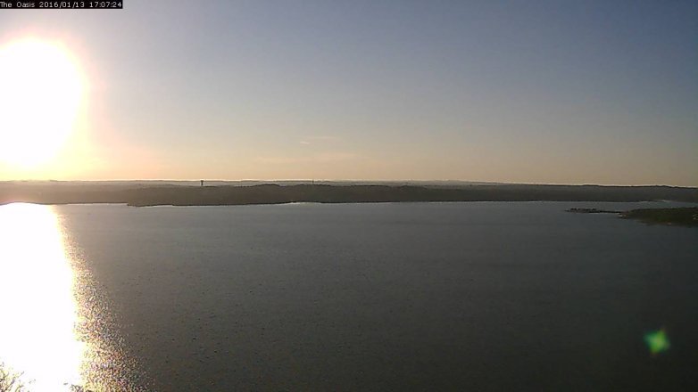 Lake Travis webcam, January 13, 2016 4:15 PM CT