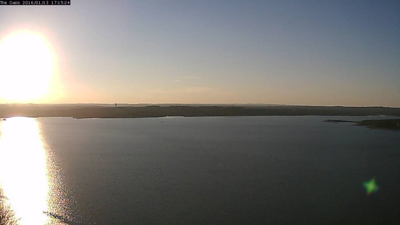 Lake Travis webcam, January 13, 2016 4:20 PM CT