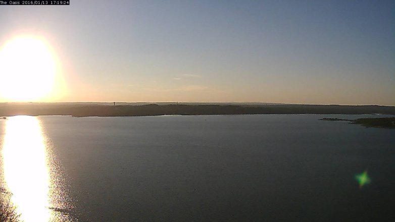 Lake Travis webcam, January 13, 2016 4:25 PM CT
