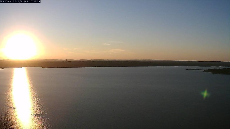 Lake Travis webcam, January 13, 2016 4:40 PM CT