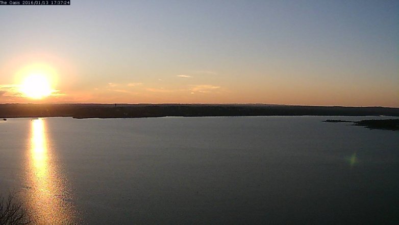 Lake Travis webcam, January 13, 2016 4:45 PM CT
