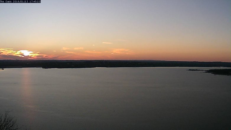 Lake Travis webcam, January 13, 2016 4:50 PM CT