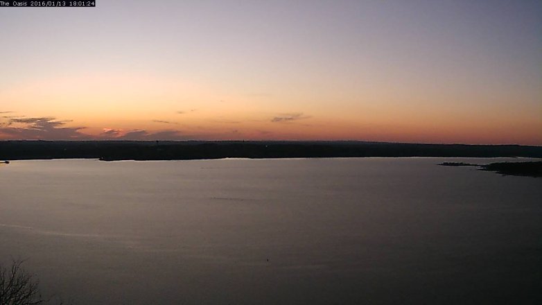 Lake Travis webcam, January 13, 2016 5:10 PM CT