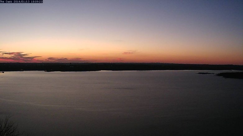 Lake Travis webcam, January 13, 2016 5:15 PM CT