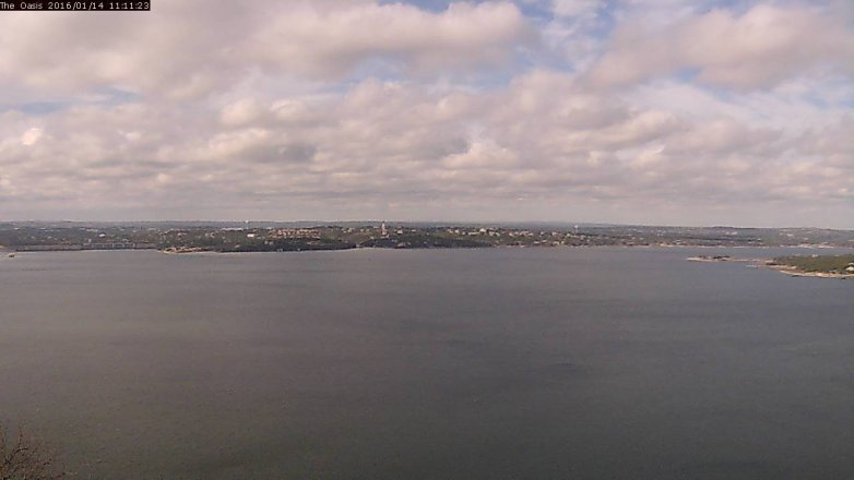 Lake Travis webcam, January 14, 2016 10:20 AM CT