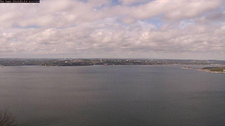 Lake Travis webcam, January 14, 2016 10:25 AM CT