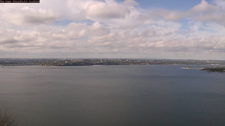Lake Travis webcam, January 14, 2016 10:35 AM CT