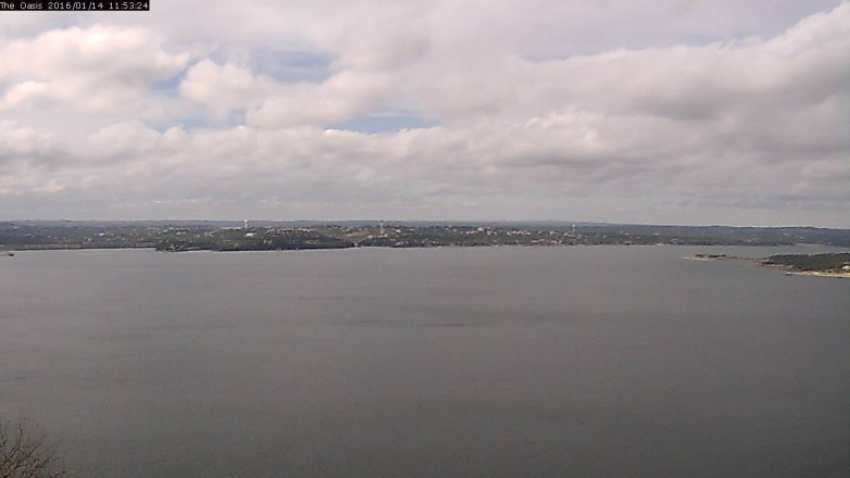 Lake Travis webcam, January 14, 2016 11:00 AM CT