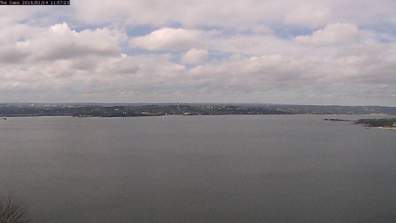 Lake Travis webcam, January 14, 2016 11:05 AM CT