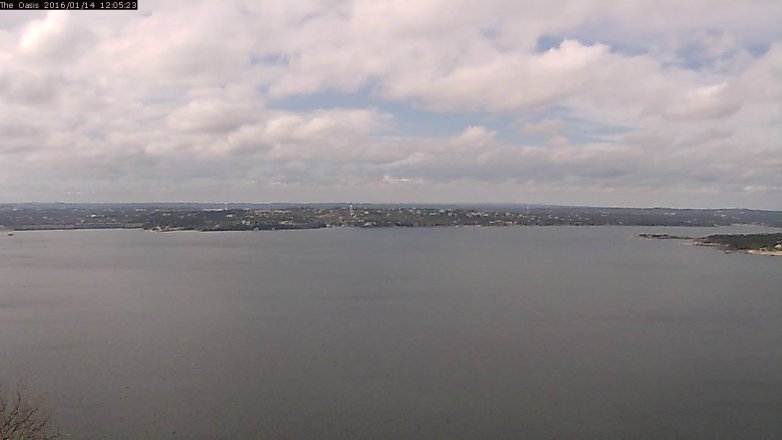 Lake Travis webcam, January 14, 2016 11:10 AM CT