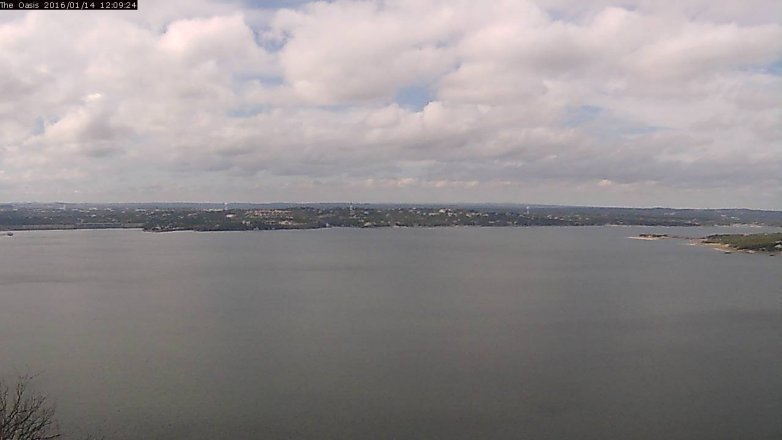 Lake Travis webcam, January 14, 2016 11:15 AM CT